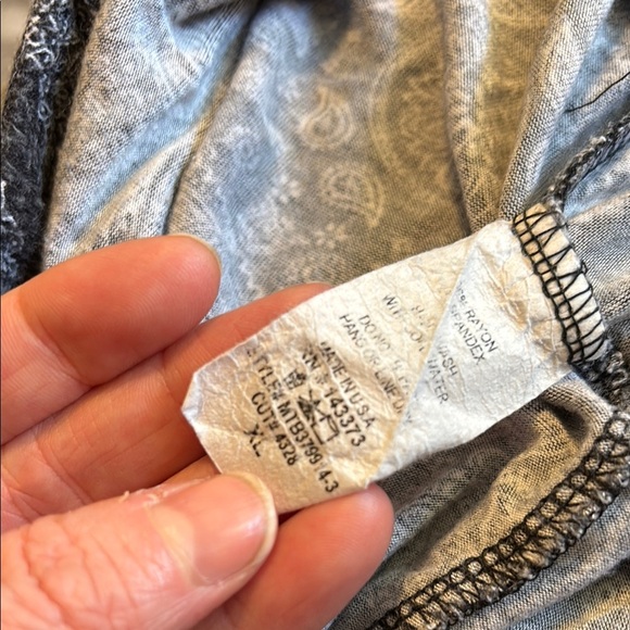 Black and Gray Paisley Athletic Shorts with Elastic Waistband - Picture 4 of 4